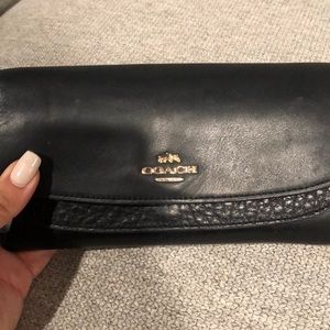 Black multi leather wallet